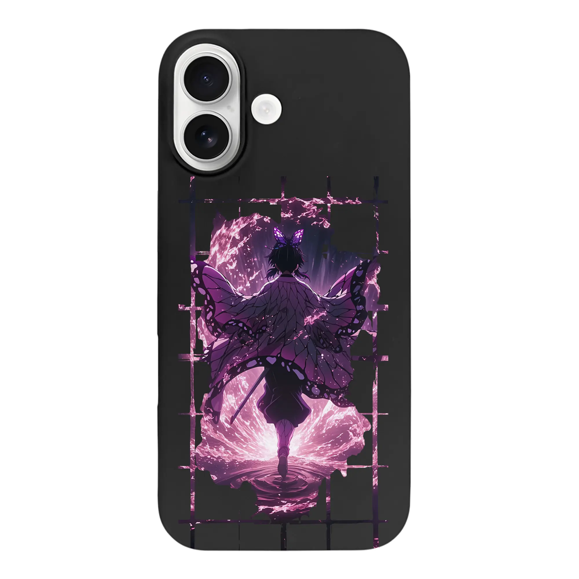 鬼滅の刃 グッズ,胡蝶 しのぶ - iPhone 17 シリーズ シリコンケース 薄型 耐衝撃 指紋防止 ソフトタッチカバー 精密フィット 傷防止 保護ケース iPhone 17/17 Air/17 Pro/17 Pro Max 対応